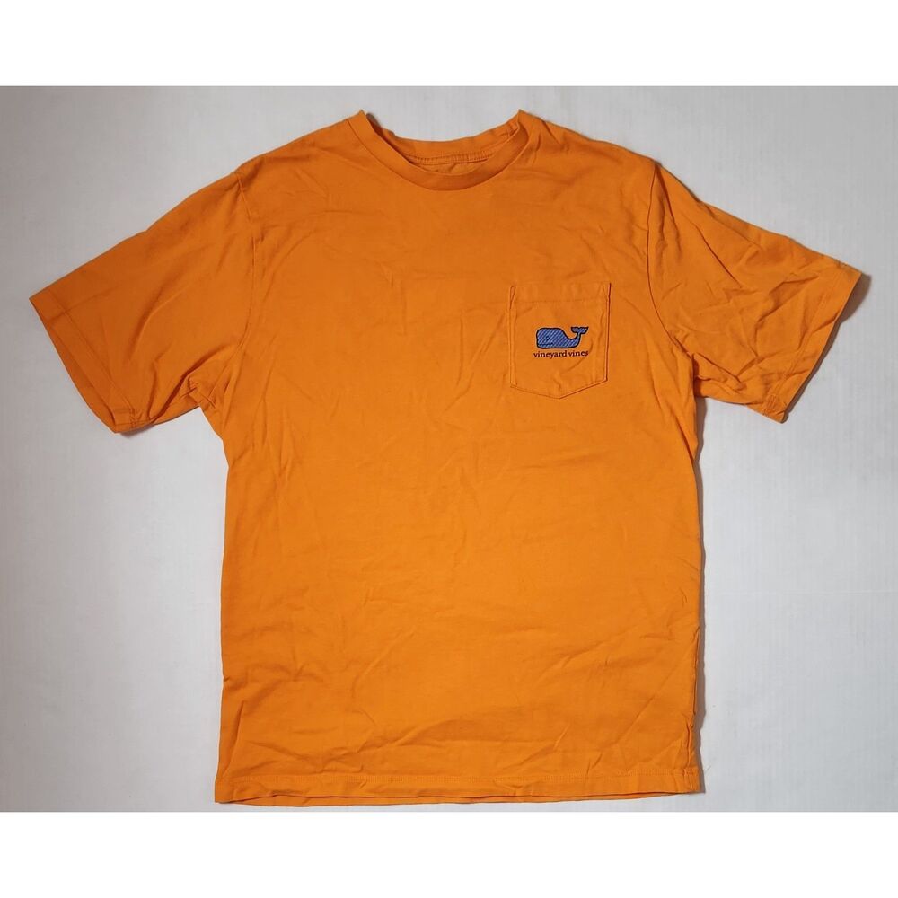 Vineyard Vines Youth XL (18) Orange Whale Pocket T‑Shirt